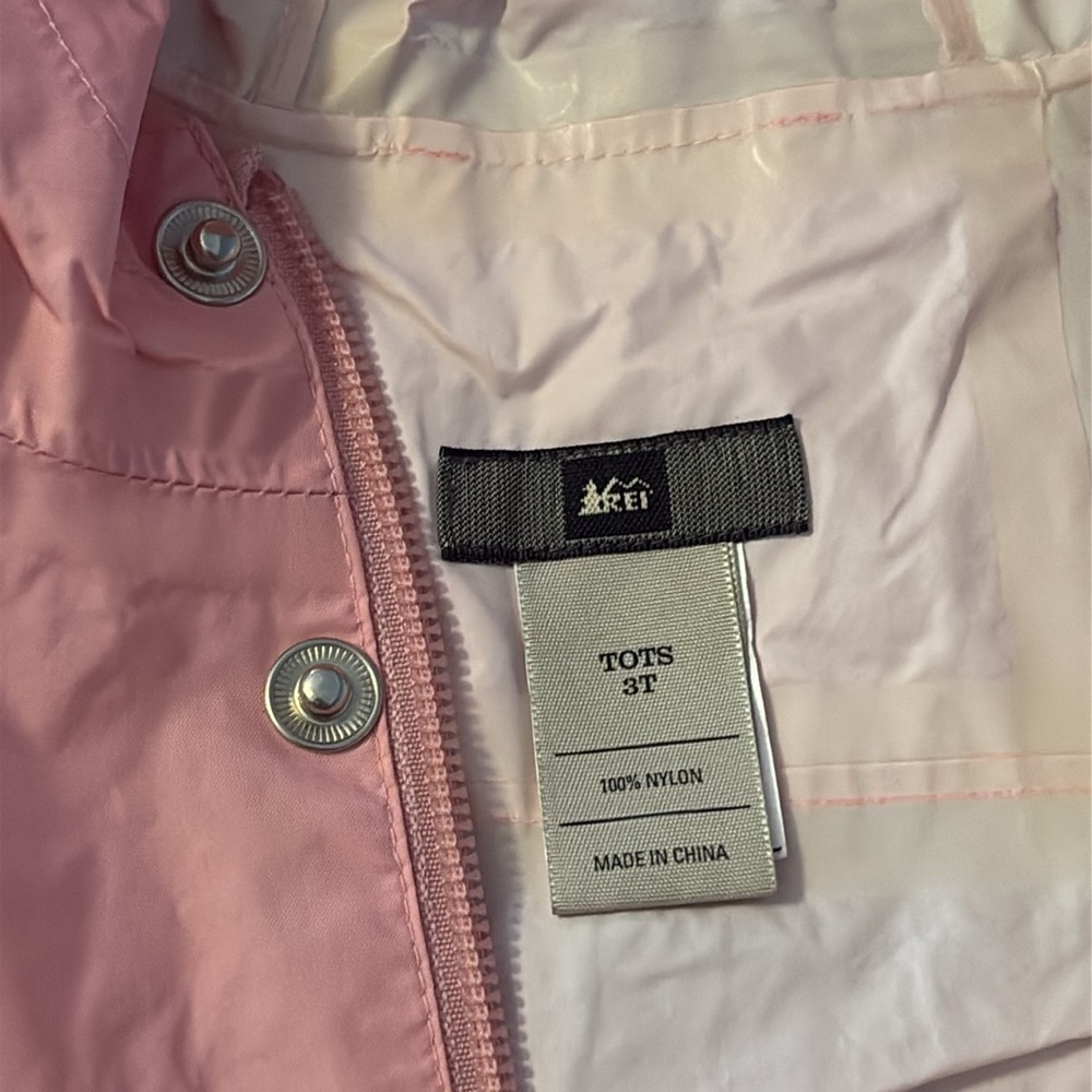 REI Rain Jacket & Rain Pants Set - Pink with Fish Details Size 3T - Picture 9 of 12